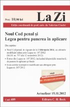 coperta Noul Cod penal si Legea pentru punere in aplicare. Cod 489