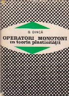 Operatori monotoni in teoria plasticitatii