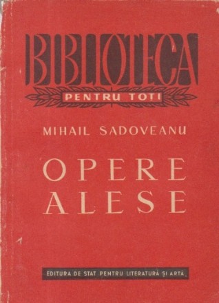 Opere alese, Volumul al III-lea (Mihail Sadoveanu)