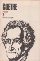coperta Opere, Volumul al VII-lea, Anii de drumetie ai lui Wilhelm Meister