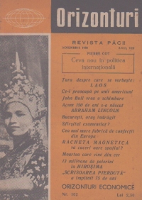 Orizonturi - Revista Pacii, Noiembrie 1959
