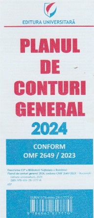 Planul de conturi general 2024. Conform OMF 2649/2024
