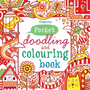 Pocket doodling and colouring book: Red