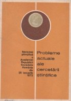 Probleme actuale ale cercetarii stiintifice