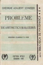 coperta Probleme de aritmetica si algebra pentru clasele V-VIII