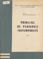 coperta Probleme de pedagogie contemporana, Volumul al III-lea