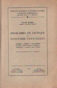 Problemes de Critique et D'Histoire Textuelles