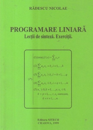 Programare liniara - Lectii de sinteza. Exercitii