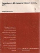 coperta Rapport sur le developpement dans le monde, 1979 (Banque Mondiale, aout 1979)