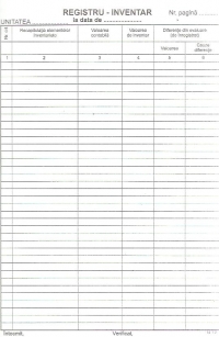 Registru - Inventar