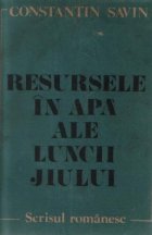 coperta Resursele in apa ale Luncii Jiului