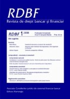 Revista de drept bancar si financiar nr.1/2008