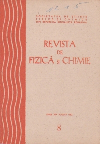Revista de Fizica si Chimie, August 1982