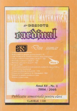 Revista de Matematica Cardinal, nr 1/2004-2005