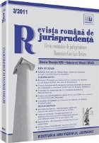 Revista romana de jurisprudenta nr. 3/2011