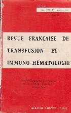 Revue Francaise de Transfusion et Immuno - Hematologie