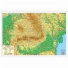 coperta Romania harta fizico - geografica (100 x 70 cm) - sipci de lemn