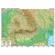 Romania Harta Fizico Geografica 160 x 120 cm (sipci de lemn)