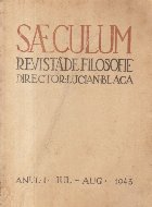 Saeculum - Revista de filosofie, Iulie-August 1943