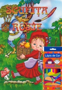 Scufita Rosie - carte de colorat + Creioane color 12 culori