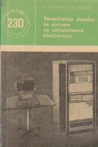 coperta Securitatea datelor in sisteme cu calculatoare electronice