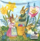 coperta Servetele de Paste - Iepurasi in familie (Set 20 buc.)