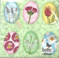 Servetele de Paste - Oua motive florale (Set 20 buc.)