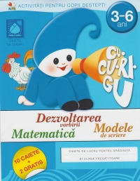 Set caiete de lucru 3-6 ani. Matematica, dezvoltarea vorbirii, scriere (10 caiete + 2 gratis)