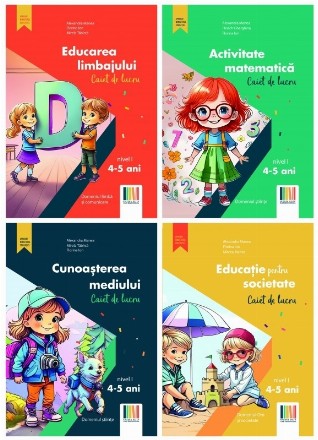 Set 4 Carti Gradinita nivel 4-5 ani (editie 2024)