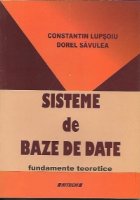 coperta Sisteme de baze de date - fundamente teoretice