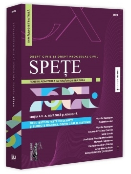 Speţe pentru admiterea la INM/magistratură : drept civil şi drept procesual civil
