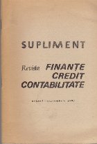 Supliment Revista Finante, Credit, Contabilitate - August-Septembrie 1993