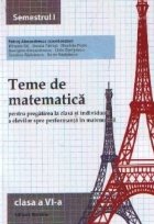 Teme de matematica pentru pregatirea la clasa si individuala a elevilor spre performanta in matematica. Clasa 