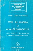Teste algebra analiza matematica pentru