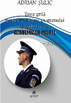 coperta Teste grila pentru pregatirea examenului de admitere la Academia de Politie - Istorie
