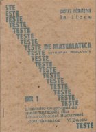 Teste matematica integral rezolvate Alcatuite