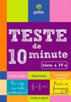 coperta Teste de 10 minute clasa a IV a