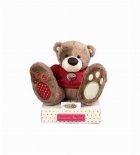 coperta Ursulet plus cu pulover rosu (15 cm)