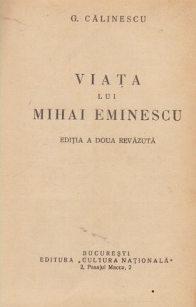 Viata lui Mihai Eminescu, Editia a doua revazuta (Cultura Nationala)