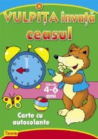 coperta Vulpita invata ceasul - carte cu autocolante