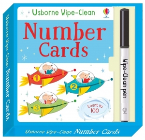 Wipe-clean number cards